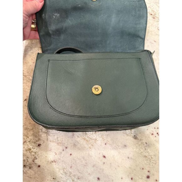 Tinnakeenly Leathers Irish Craft Fine Leather Green & Brown Shoulder Bag - Picture 3 of 9